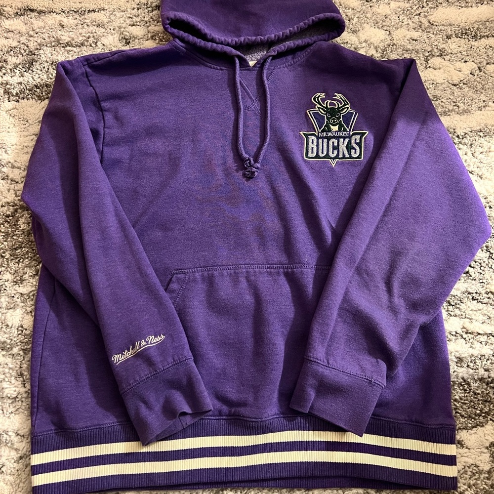 Mitchell & Ness Purple Milwaukee Bucks Hoodie